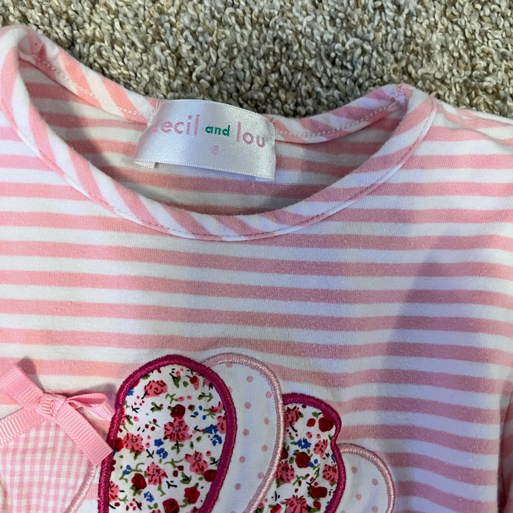 Pink Striped Kids Matching Set - Picture 3 of 3